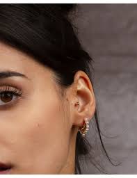 ball piercing gold gold earrings