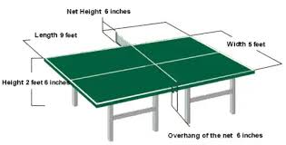 table tennis room size court and table