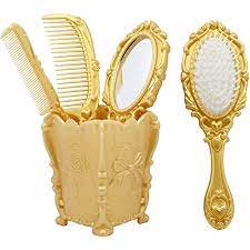 Get it as soon as fri, may 21. Amazon Com Vintage Hand Mirror Comb Set Dolovemk Girls Cosmetic Classical Wide Tooth Comb Vintage Handheld Mirror With Embossed Flower Detangling Hair Brush Rat Tail Comb Ideal Gift Gold Beauty