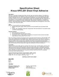 kpa 201 sheet vinyl adhesive