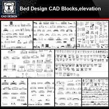 Bed Design Autocad Blocks Elevation