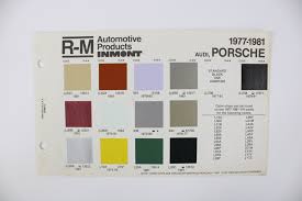 1977 84 Porsche Rm Paint Colour Color