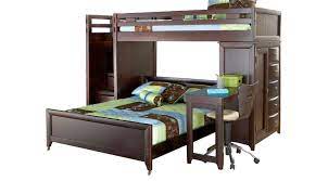 At badcock, we offer staircase and loft bunk beds for your kids' bedrooms. Bunk Bedroom Sets Rooms To Go Ivy League Cherry Twin Full Step Loft Bunk With Chest And Desk 3753280p Bunk Beds With Stairs Loft Bed For Boys Room Cool Bunk Beds