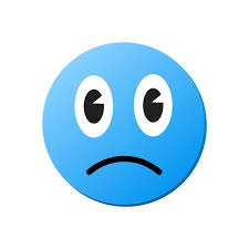 blue monday sad emoji face vector