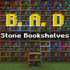 stone bookshelves minecraft mods