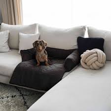 nuzzle soft sofa dog bed available in 3 sizes dark grey taupe and merengue