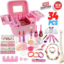 kids makeup kit cosmetic box pink