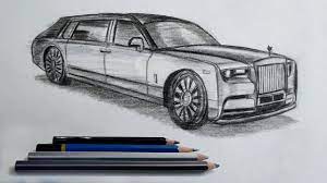 Drawing tutorials, sedans | 8. How To Draw Rolls Royce Phantoms 2020 Step By Step Very Easy Youtube