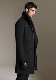 Rytewear Men Black Woolen Trench Coat Winter Long Coat Black Winter Outwear Long Coat For Men Gift For Men Gift For Him