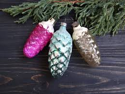 Pine Cones Glass Ornament