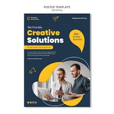 free psd poster template design with
