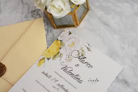 Stampa delle bellissime partecipazioni di matrimonio. Partecipazioni Matrimonio Yellow Flowers Irele Events