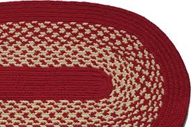 james river red braided rug