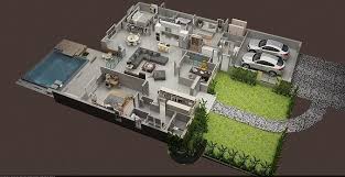 Luxury 3d Floor Plan Of Residential