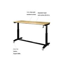 solid wood top workbench table