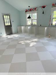 painting a checkerboard floor