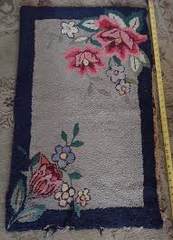 queen magnolias wool fl hooked rug