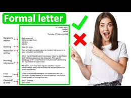 how to write a formal letter all