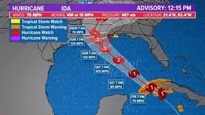 Hurricane Ida projected path: Tropical ...