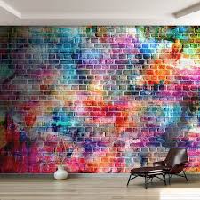 Colorful Painted Brick Wall 3d Scalable