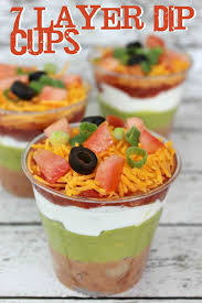 easy seven layer dip cups baking beauty