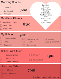 Homeschool Schedules To Print Free Printables