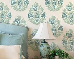 Paisley Damask Wall Stencil For