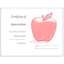 Appreciation Certificates Wording Teacher Certificate