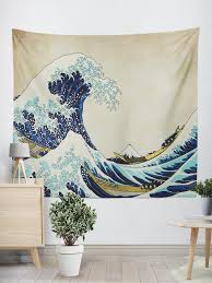 Sea Wave Pattern Tapestry Hanging Wall