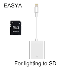 Easya For Lightning To Sd Otg Card Reader For Iphone Ipad Ipod Interface Memory Cards Use No App Need Retail11