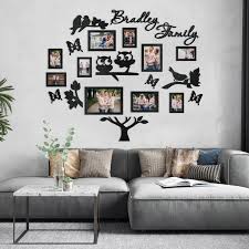 Wood Family Tree With Birds Photo Wall