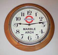 London Underground Clock Retro Wooden