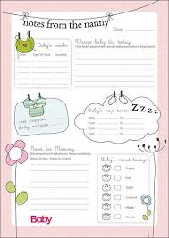 Daily Chart For Nannies Handy Charts Yourparenting