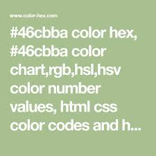 46cbba Color Hex 46cbba Color Chart Rgb Hsl Hsv Color
