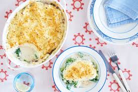 vegetable mornay with potato topping