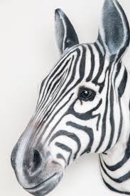 Faux Taxidermy Zebra Head Animal