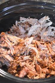 crock pot pulled pork slow cooked to