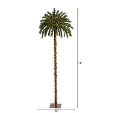 pre lit palm artificial tree