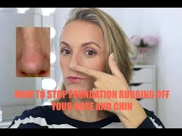 stop foundation rubbing off your nose