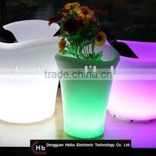 outdoor led flower pots plastic