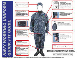 Navy Working Uniform Quick Fit Guide Us Navy Uniform