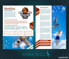 Two Sided Basketball Brochure Or Flyer Street Ball Template