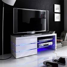 Sonia High Gloss Tv Stand In White With