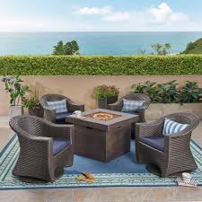 Savoy Patio Fire Pit Set 4 Seater With