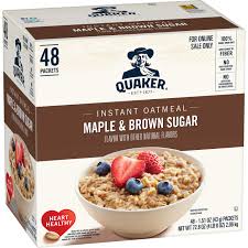 quaker instant oatmeal maple brown