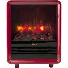 Crane Fireplace Electric Heater Red