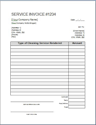Free Cleaning Service Invoice Template Printable Receipts Batayneh Me