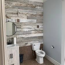 Barn Siding Wood Wall Bathroom