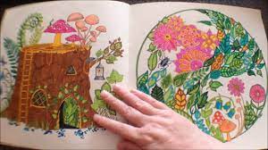 10 enchanted forest coloring pages: The Enchanted Forest By Johanna Basford Colouring Book Flipthrough With Coloured Pictures Youtube