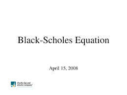 Ppt Black Scholes Equation Powerpoint